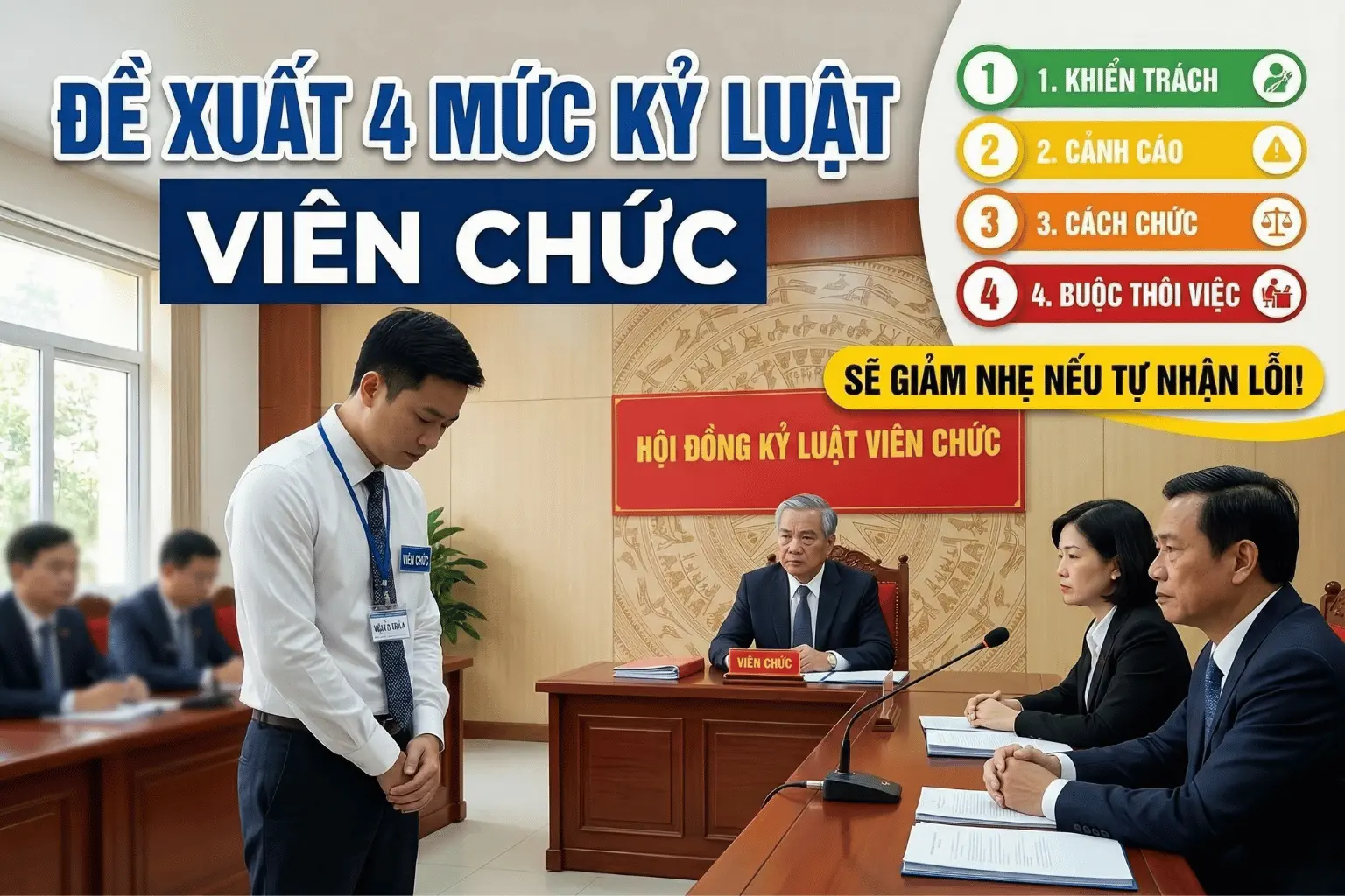 4-muc-ky-luat-vien-chuc-quy-dinh-giam-nhe-moi-nhat
